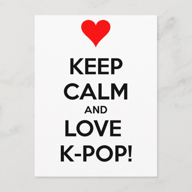 Carte Postale J'adore la K-Pop ! (Devant)