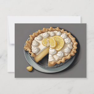 Carte Postale J'adore la tarte meringue au citron