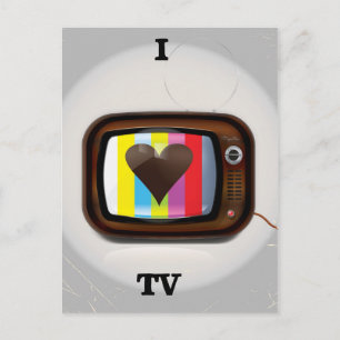 Carte Postale J'adore l'affiche de dessin animé Tv