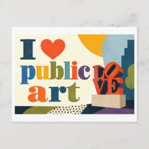 Carte Postale "J'adore l'art public"