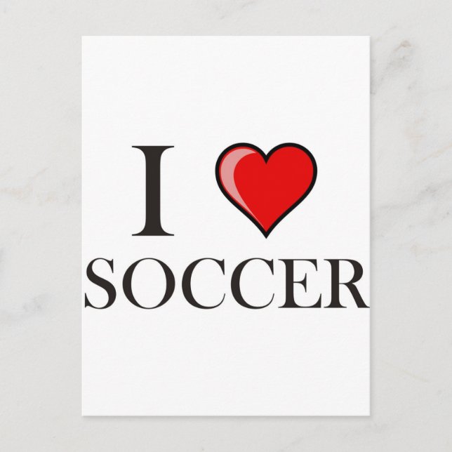 Carte Postale J'adore le football (Devant)