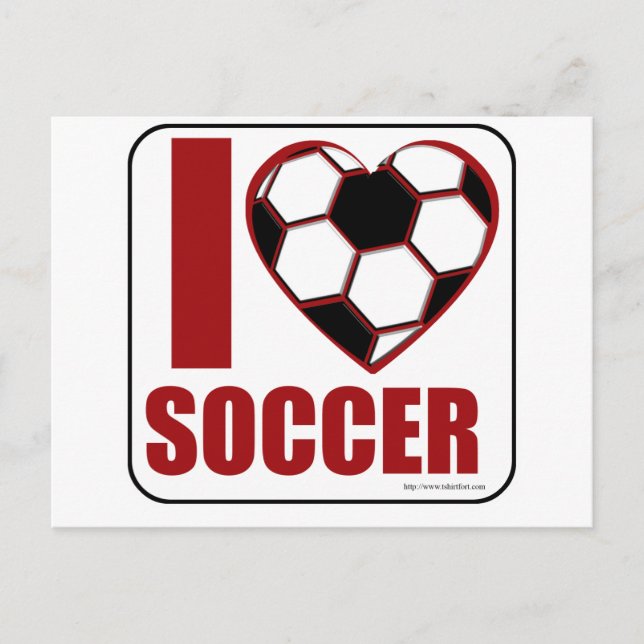 Carte Postale J'adore le football ! (Devant)