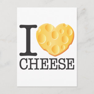 Carte Postale J'adore le fromage
