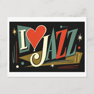 Carte Postale "J'adore le Jazz"