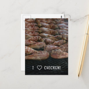 Carte Postale J'adore le poulet !