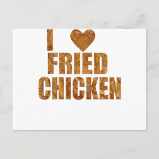 Carte Postale J'adore le poulet frit
