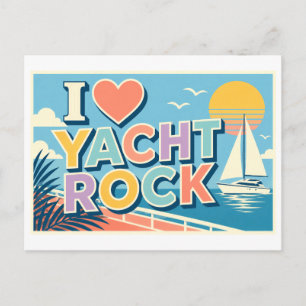Carte Postale "J'adore le Yacht Rock"