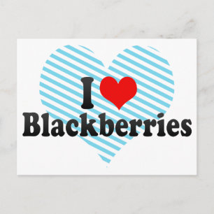 Carte Postale J'adore les Blackberry