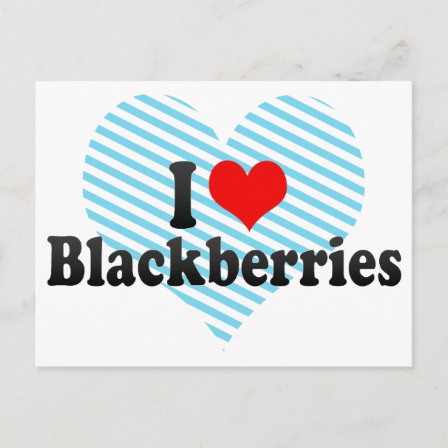 Carte Postale J'adore les Blackberry (Devant)