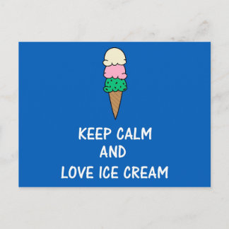 Carte Postale J'adore les glaces.