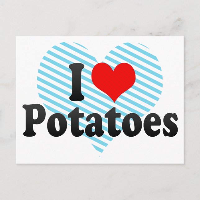 Carte Postale J'adore les pommes de terre (Devant)
