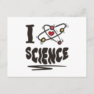 Carte Postale J'adore les sciences