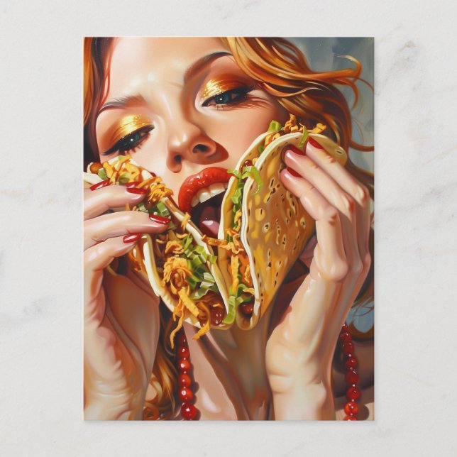 Carte Postale J'adore les Tacos (Devant)