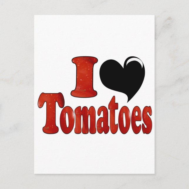 Carte Postale J'adore les Tomates (Devant)