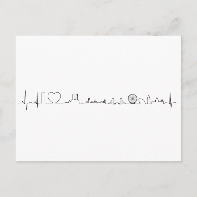Carte Postale J'adore Londres (style ecg extraordinaire) souveni (Devant)