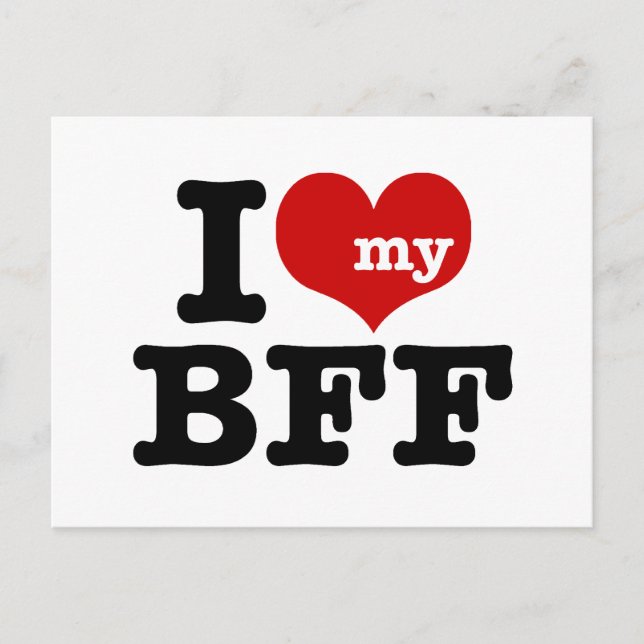 Carte Postale J'adore mon BFF (Devant)