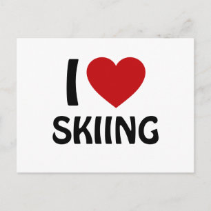Carte Postale J'adore SKIER