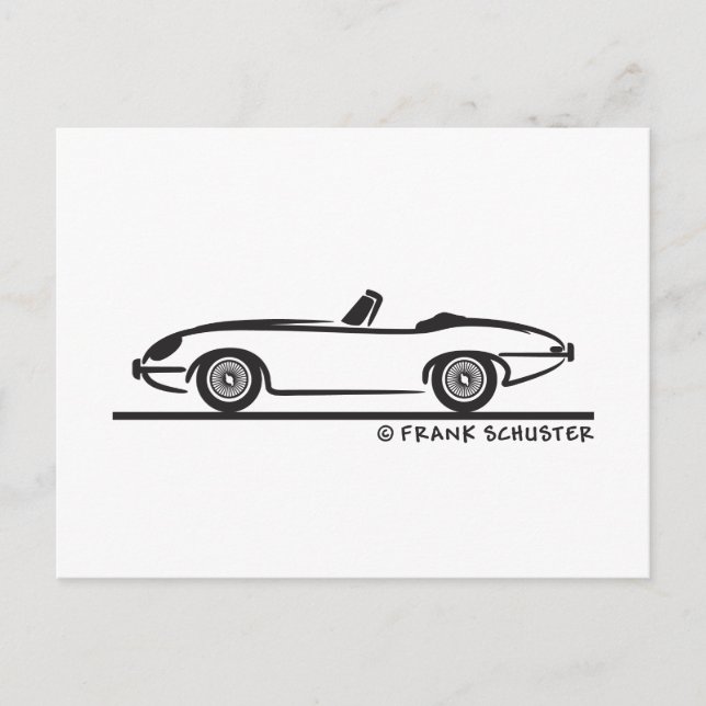 Carte Postale Jaguar E-Type (Devant)