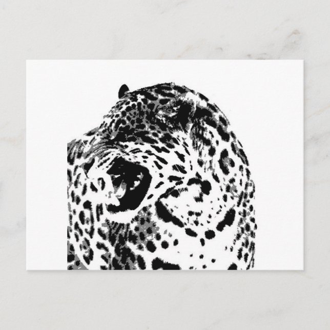 Carte Postale Jaguar Roaring (Devant)