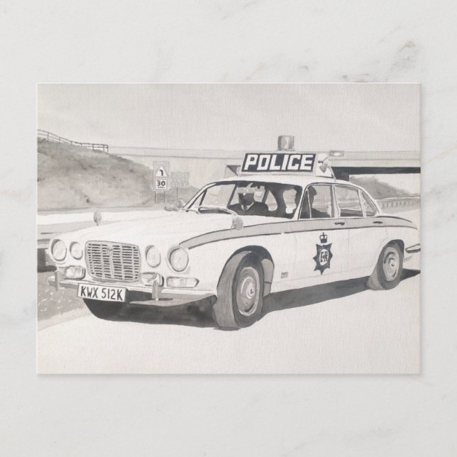 Carte Postale Jaguar XJ6 (Devant)