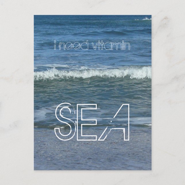 Carte Postale J'ai besoin de vitamine SEA (Devant)