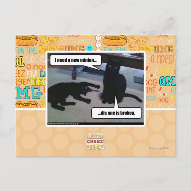 Carte Postale J'ai besoin d'un nouveau minion (Devant)