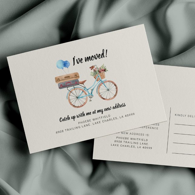 Carte Postale J'ai déplacé un nouveau Faire-part de déplacement  (Créateur téléchargé)