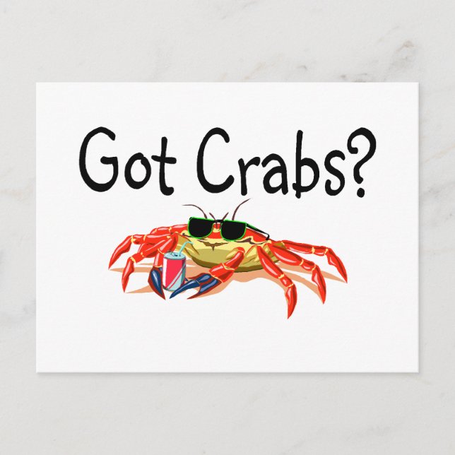 Carte Postale J'ai des crabes (Devant)