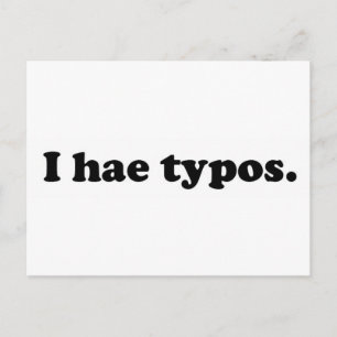 Carte Postale J'ai des typos - noir