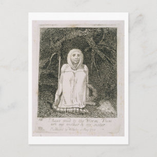 Carte Postale J'ai dit au ver Tu es ma mère et ma mère