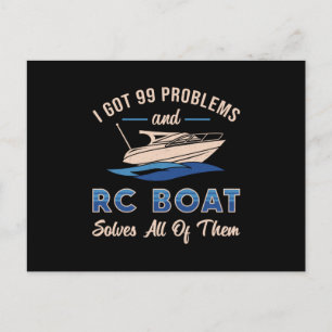 Carte Postale J'Ai Eu 99 Problèmes Et RC Boat Model Funny RC Boa