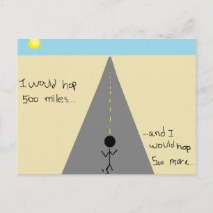 Carte Postale J'ai fait 500 miles...