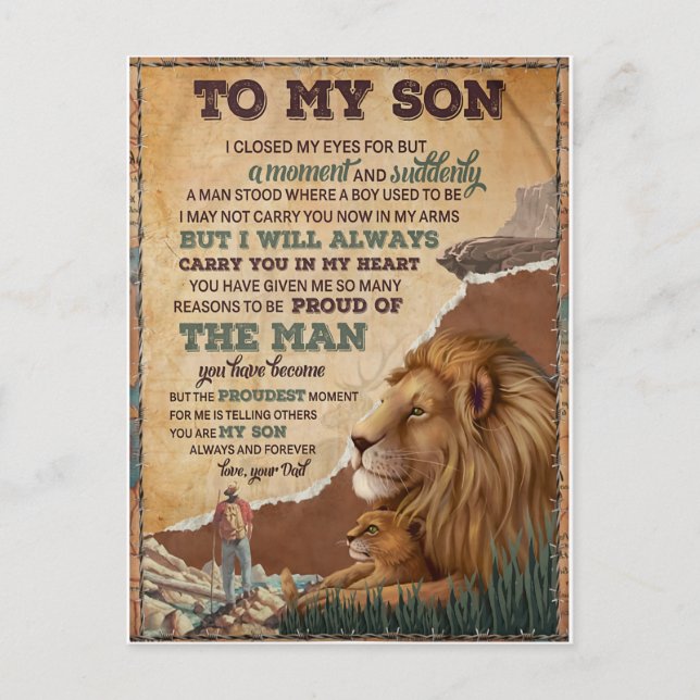 Carte Postale J'Ai Fermé Les Yeux Pour Un Moment - Papa À Son (Devant)