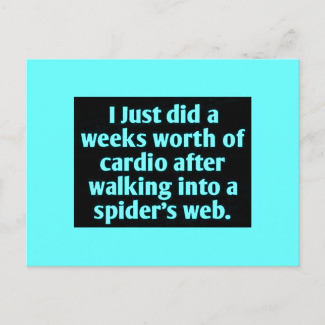 CARTE POSTALE J'AI JUSTE FAIT UNE SEMAINE DE CARDIO APRÈS AVOIR  (Devant)