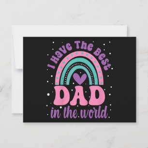 Carte Postale J'Ai Le Meilleur Papa Au Monde, Fille Enfant Fath