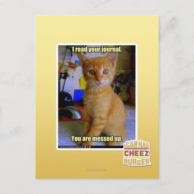 Carte Postale J'ai lu votre journal (Devant)