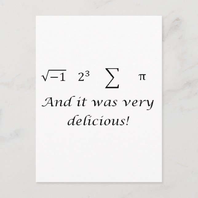 Carte Postale J'ai mangé une chemise de maths (Devant)