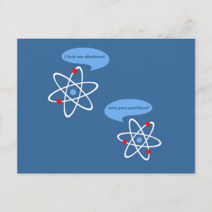 Carte Postale J'Ai Perdu Un Électron