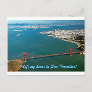 Carte Postale J'ai quitté mon coeur à San Francisco