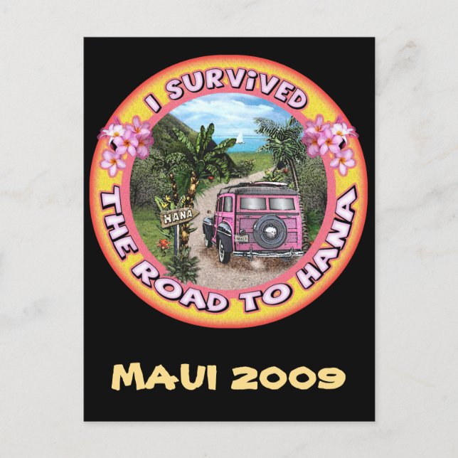 Carte Postale J'ai survécu à la route de Hana (Devant)
