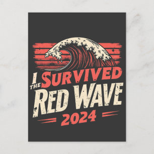 Carte Postale J'ai survécu à la Vague Rouge 2024 Trump a gagné l