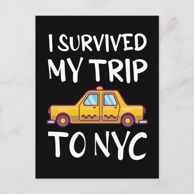 Carte Postale J'Ai Survécu À Mon Voyage À New York (Devant)