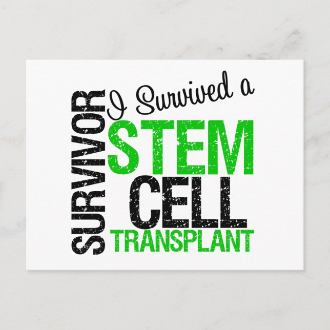 Carte Postale J'ai survécu à une transplantation de cellules sou (Devant)