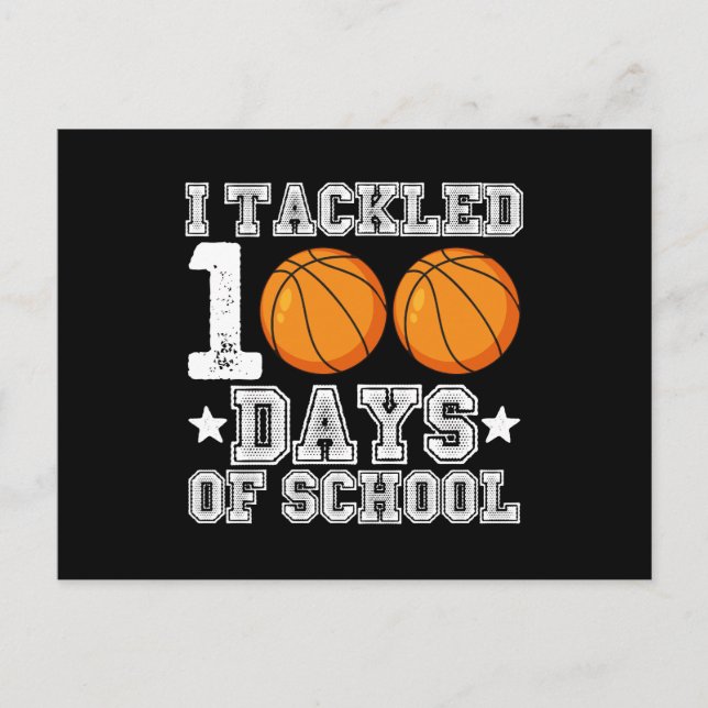 Carte Postale J'ai traité 100 jours de basket-ball scolaire (Devant)