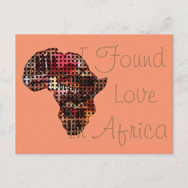 Carte Postale J'Ai Trouvé L'Amour En Afrique (Devant)