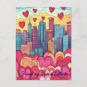 Carte Postale J'ai trouvé mon amour à Atlanta USA Saint Valentin