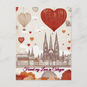 Carte Postale J'ai trouvé mon amour à Cologne pour la Saint-Vale