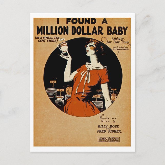 Carte Postale J'Ai Trouvé Un Million De Dollars De Bébé (Devant)