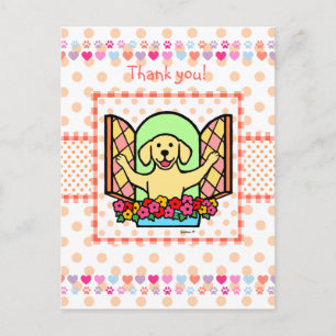 Carte Postale J'ai un Lab dans mon Coeur (Laboratoire Jaune)