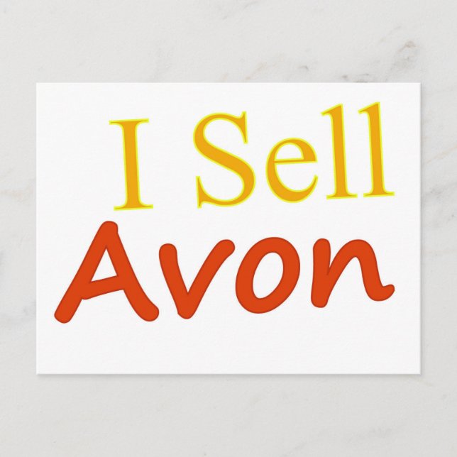 Carte Postale J'ai vendu Avon White Arrière - plan (Devant)
